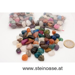 Bunte Mischung Trommelsteine Mini 100g